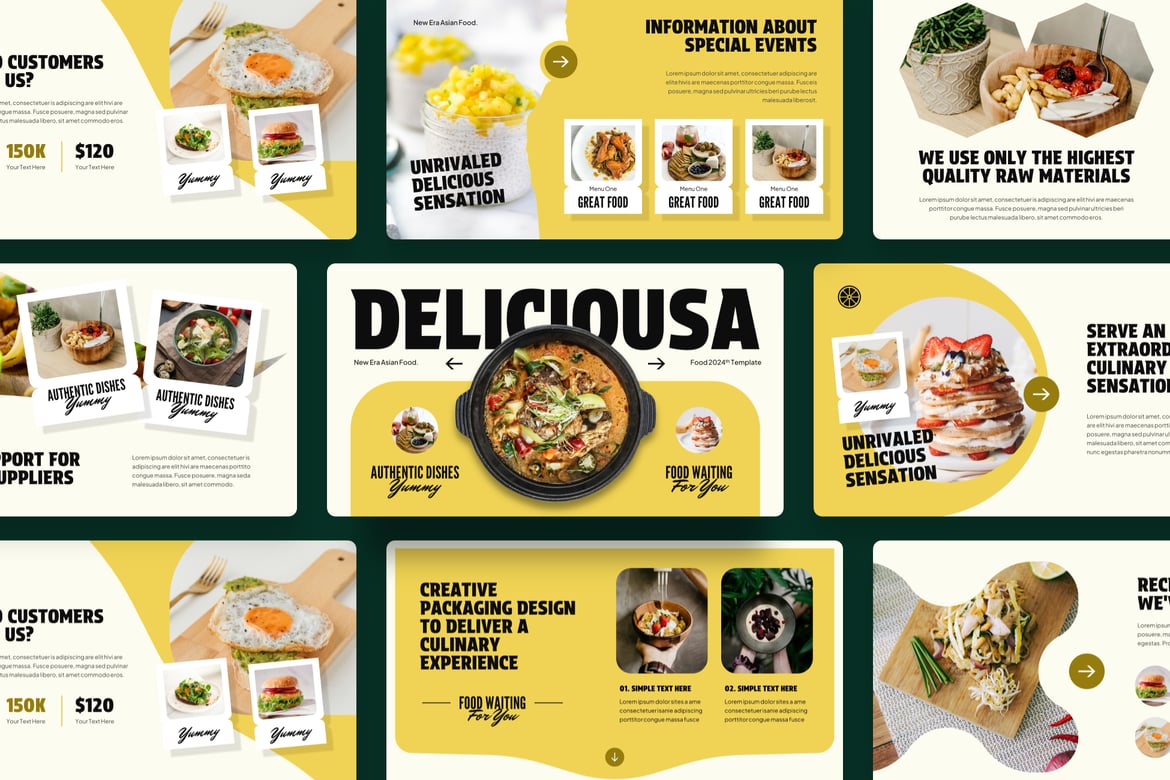Deliciousa - Template PowerPoint Makanan yang Menarik