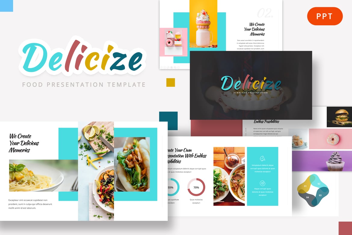 Delicize - Template PowerPoint Makanan yang Menarik dan Profesional