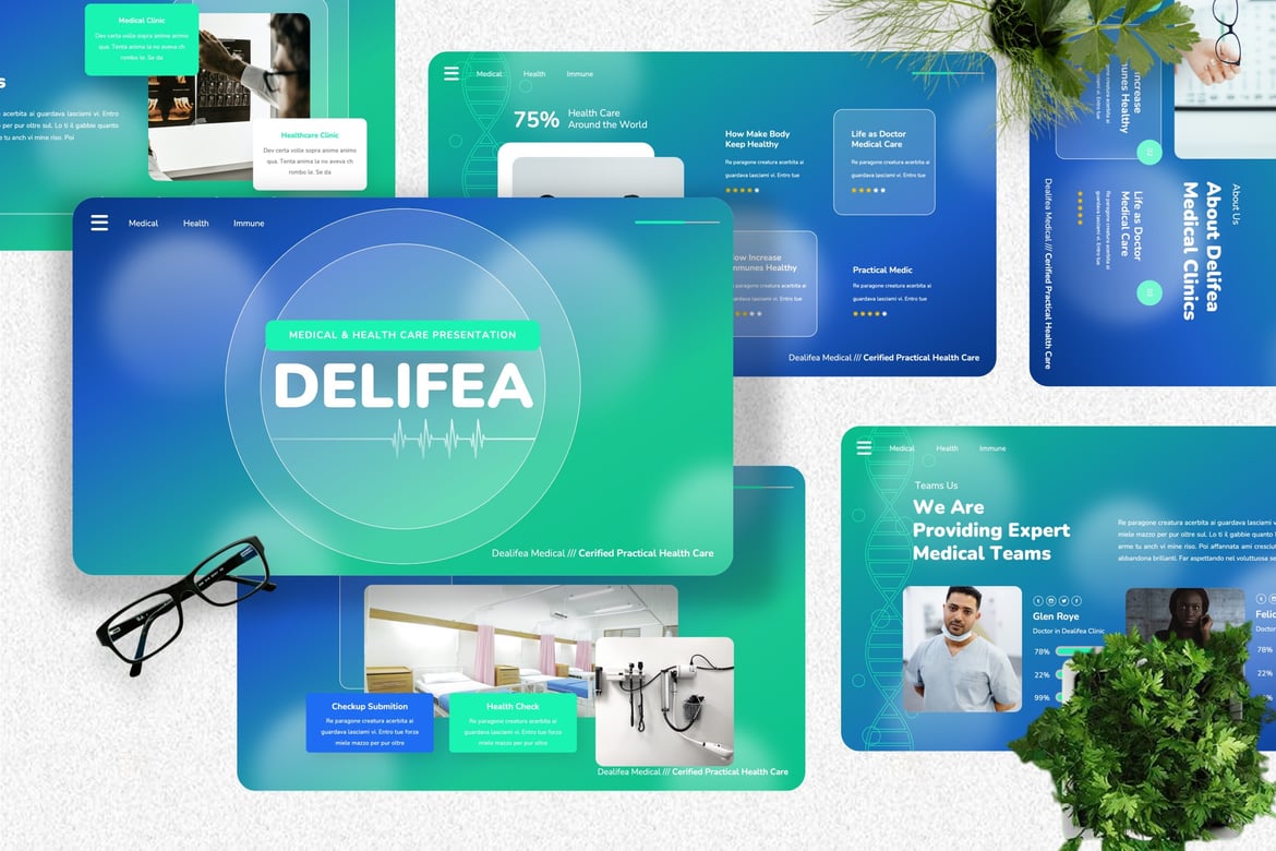 Template Powerpoint Delifea - Solusi Presentasi Medis & Kesehatan yang Menarik