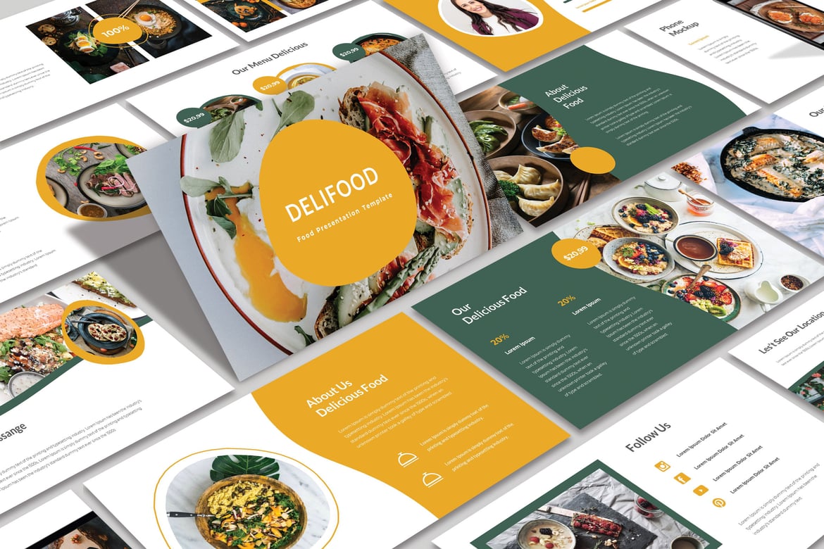 DELIFOOD - Template Powerpoint Kreatif dan Modern