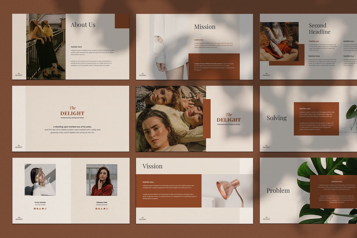 Template Powerpoint DELIGHT - Solusi Presentasi Profesional
