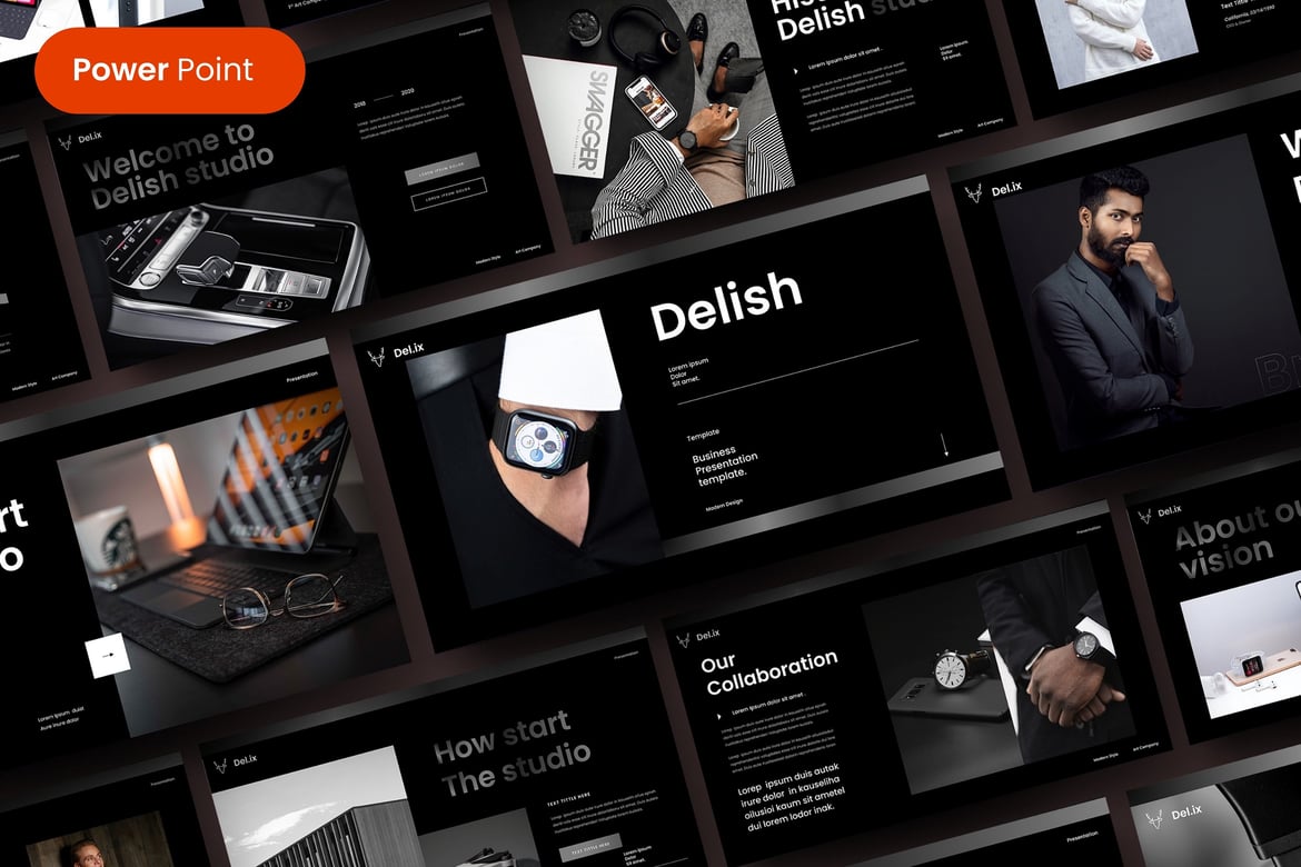 Template Presentasi PowerPoint Delish yang Menarik untuk Bisnis