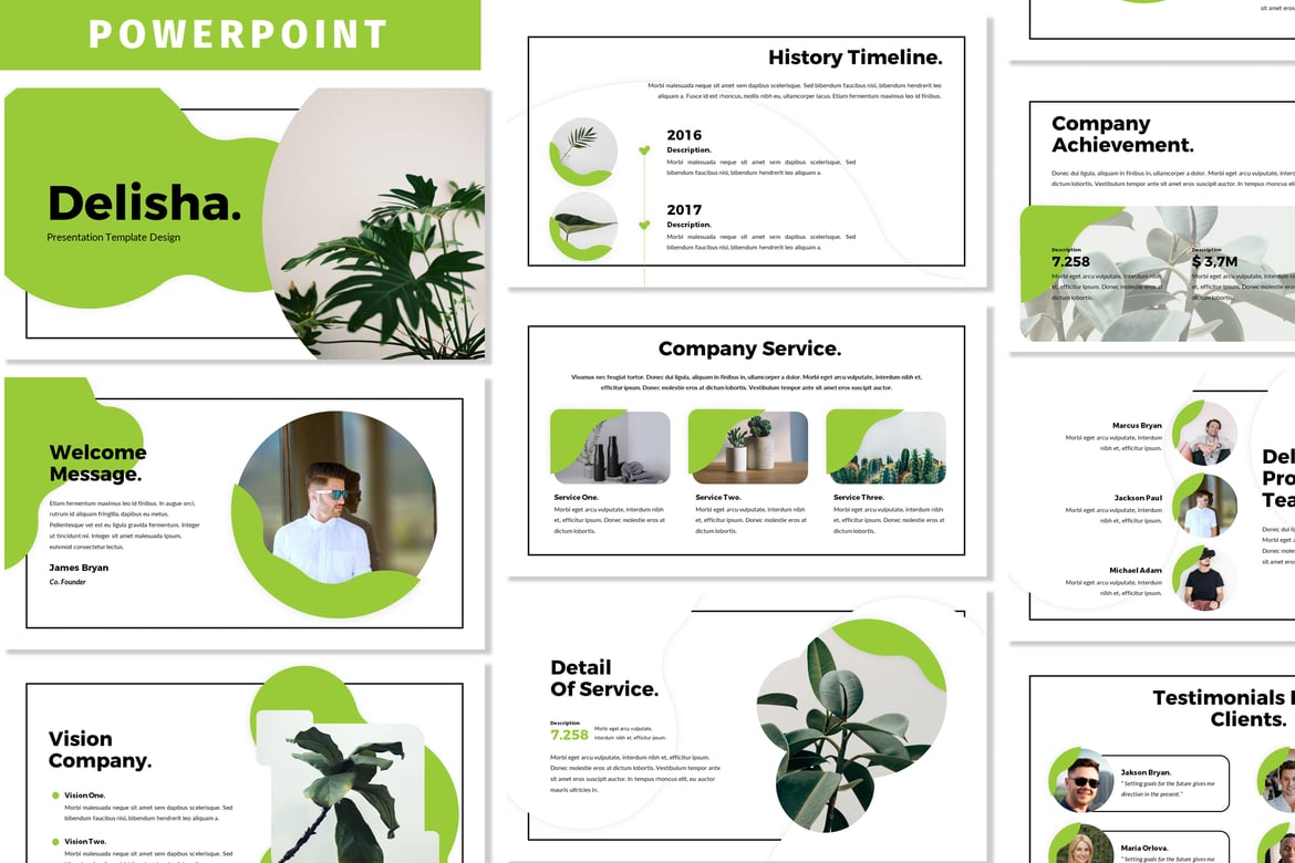 Delisha - Template Powerpoint Profesional untuk Presentasi Bisnis