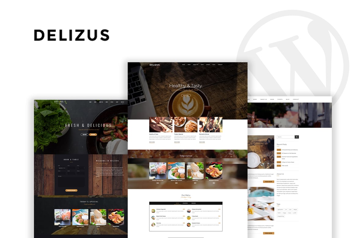 Delizus | Tema WordPress Kafe dan Restoran Modern