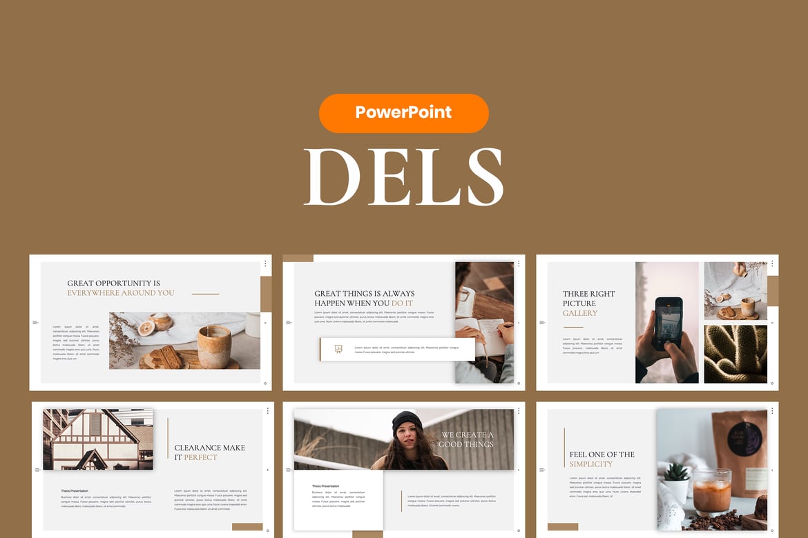 Template PowerPoint Dels yang Kreatif dan Profesional