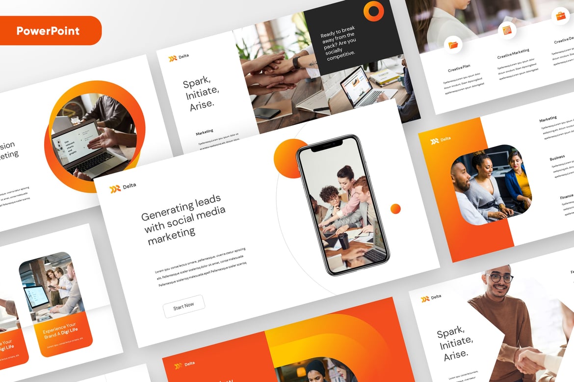 Template Presentasi PowerPoint DELTA - Solusi Profesional untuk Semua Kebutuhan Anda