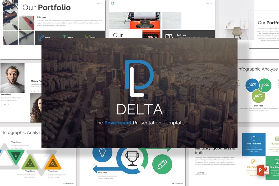 Template Presentasi Delta - PPT Minimalis dan Kreatif