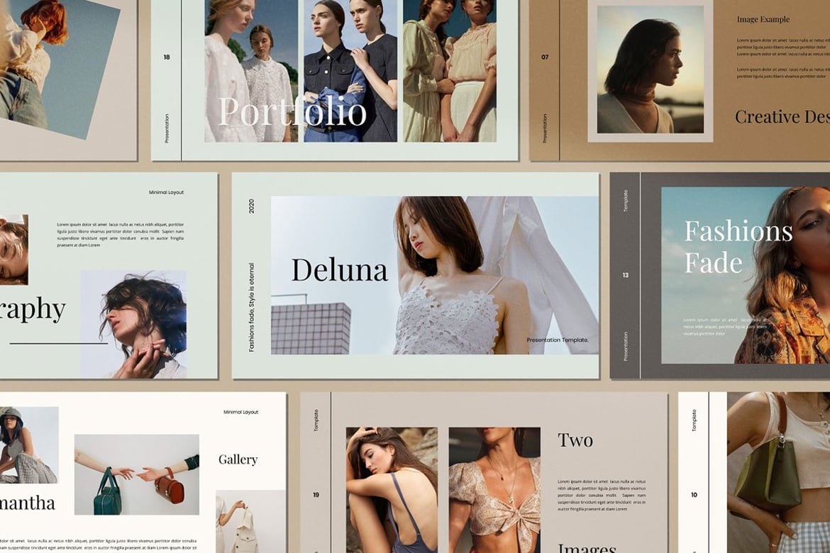 Template Presentasi PowerPoint Deluna Minimalis yang Serbaguna