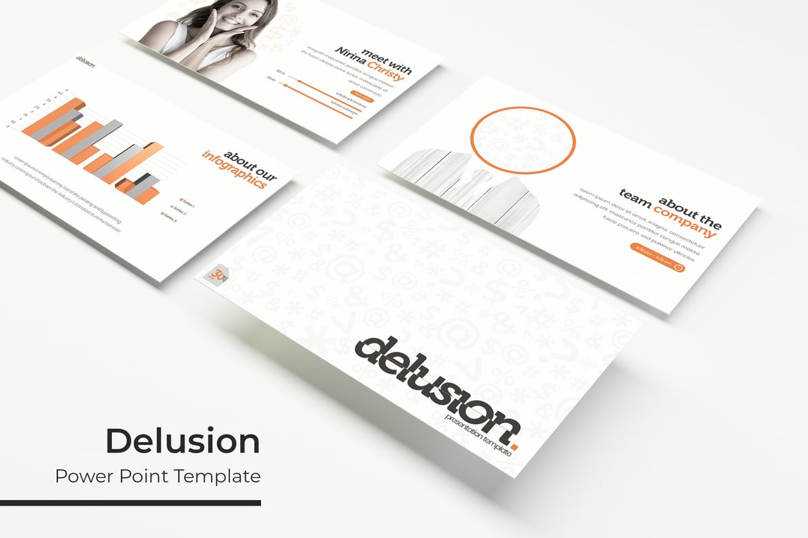 Template Presentasi PowerPoint Delusion yang Menarik dan Profesional