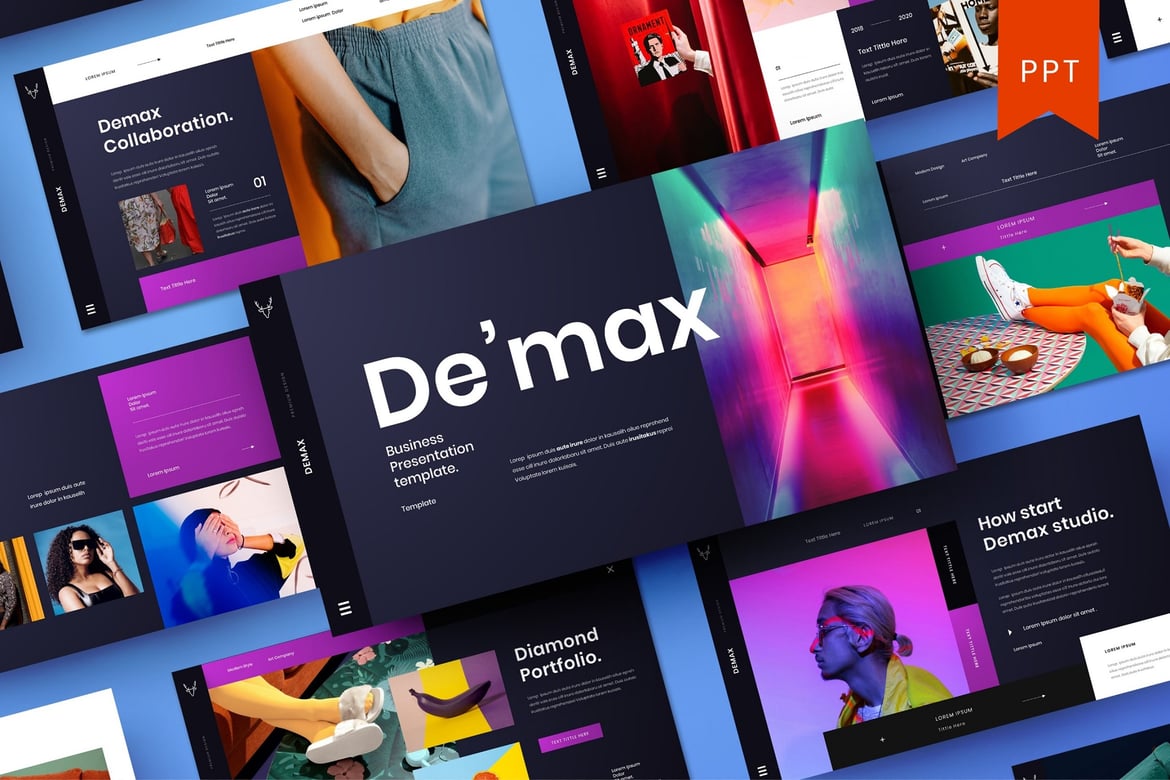 Demax – Template PowerPoint Bisnis yang Menarik