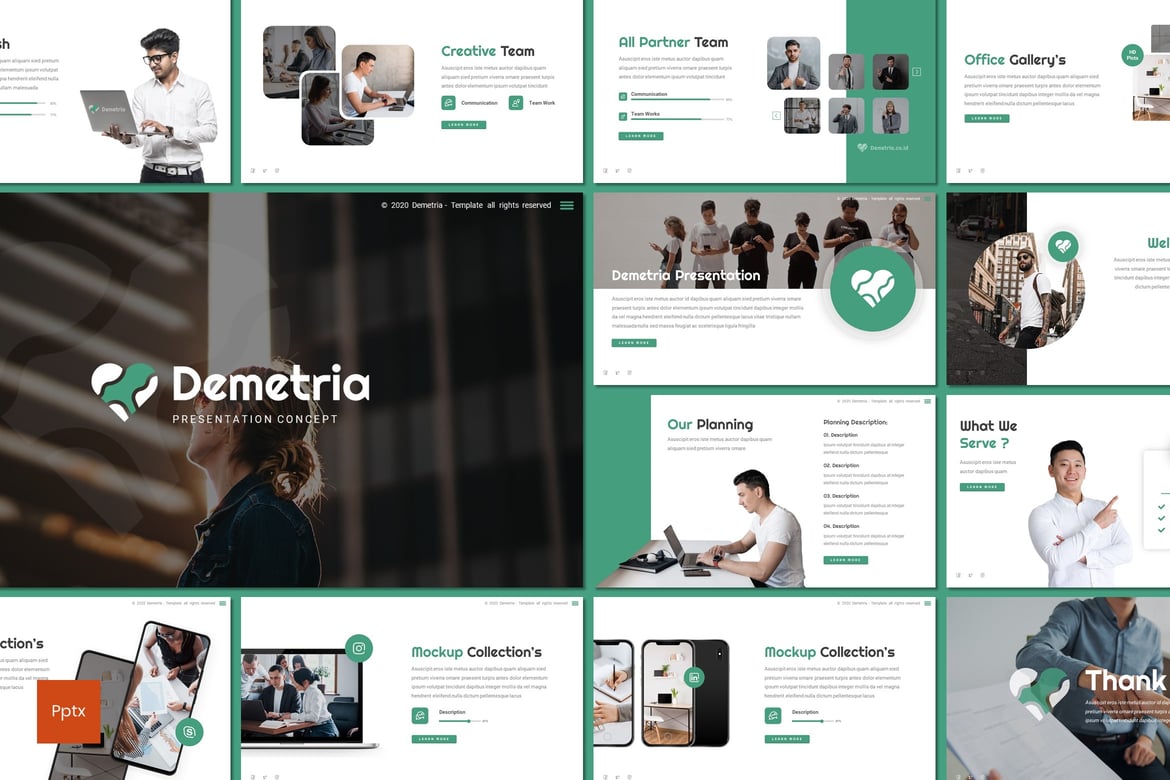 Demetria - Template Powerpoint Serbaguna untuk Presentasi Menarik