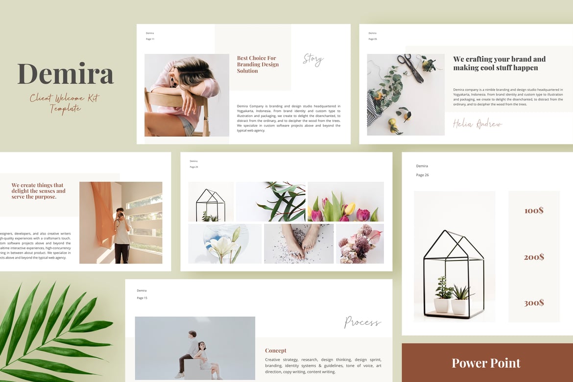 Demira - Template PPT Klient Welcome Kit yang Menawan