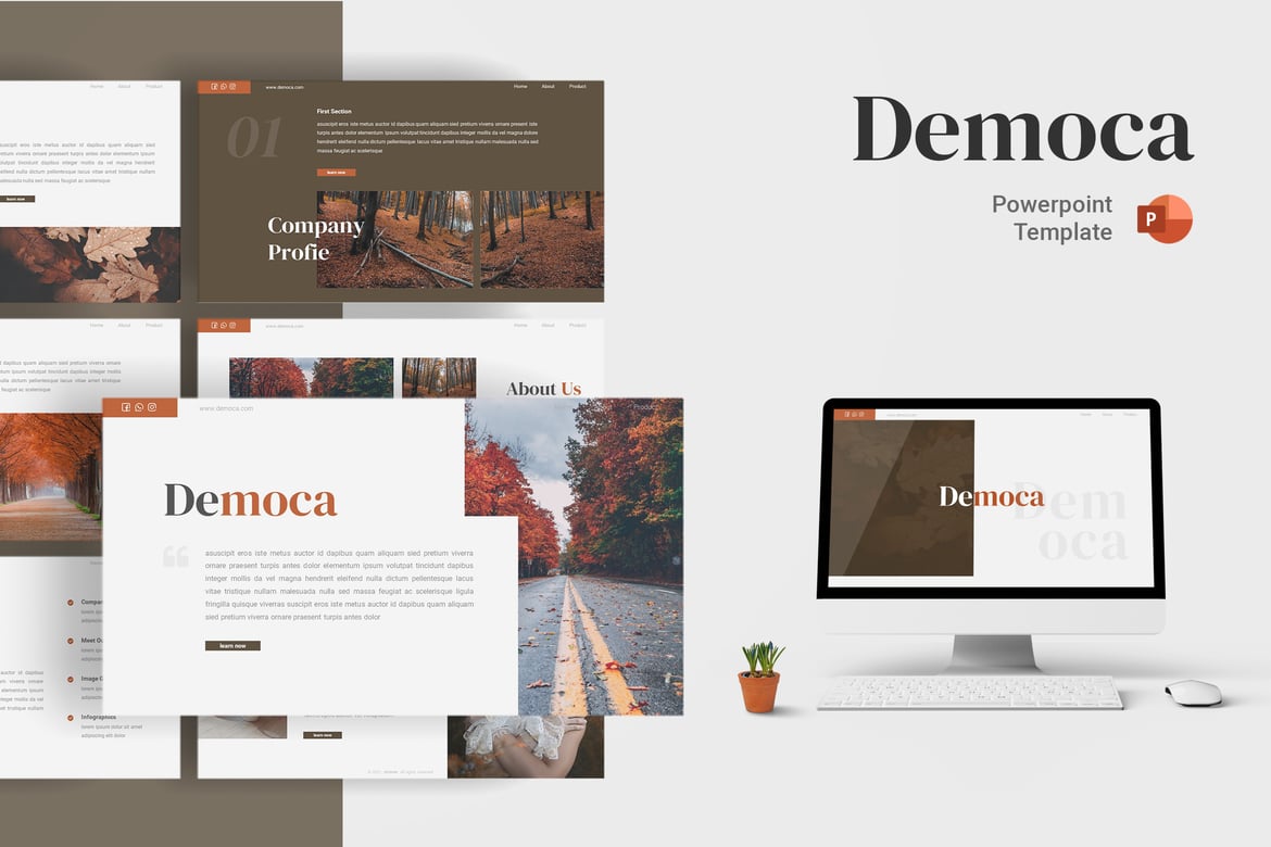 Template PowerPoint Democa - Presentasi Profesional untuk Segala Keperluan