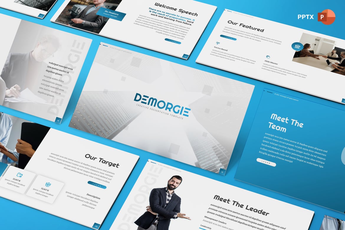 Template Presentasi PowerPoint Demorgio - Solusi Kreatif untuk Bisnis Anda