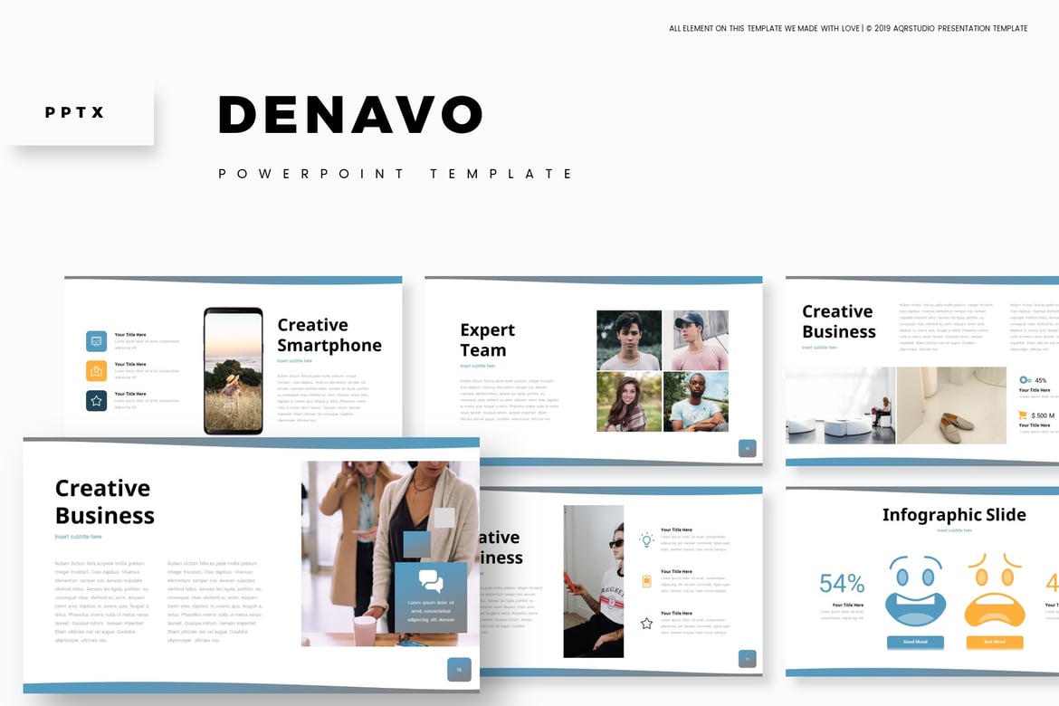 Template Powerpoint Denavo - Solusi Presentasi Multifungsi Anda