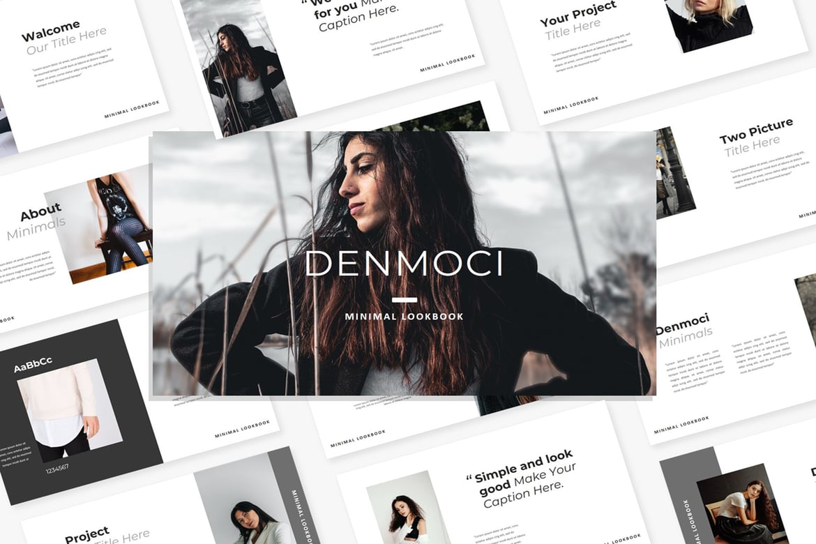 Template Presentasi PowerPoint Denmoci: Gaya Urban Modern