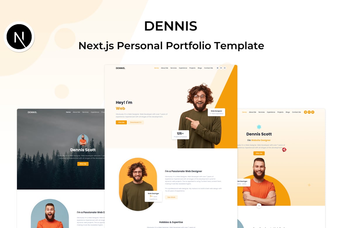 Template Website Pribadi Dennis - Modern dan Responsif untuk Portofolio Anda