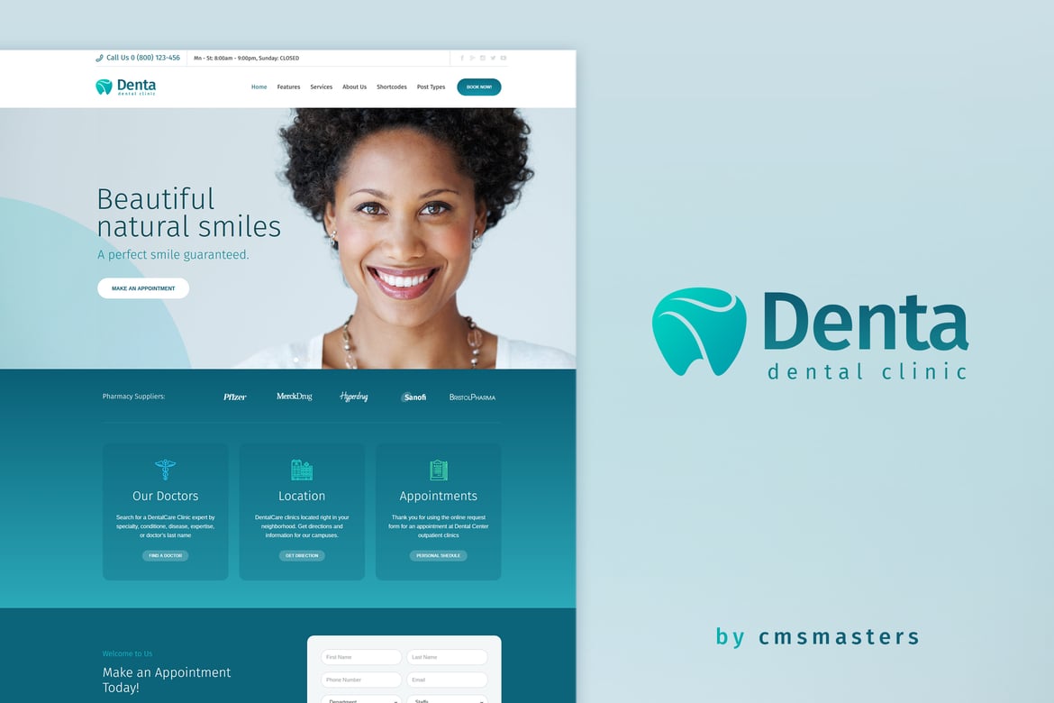 Tema WordPress Denta - Solusi Website Klinik Gigi Profesional