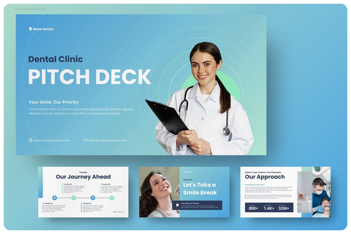 Template Presentasi PowerPoint Klinik Gigi Molar