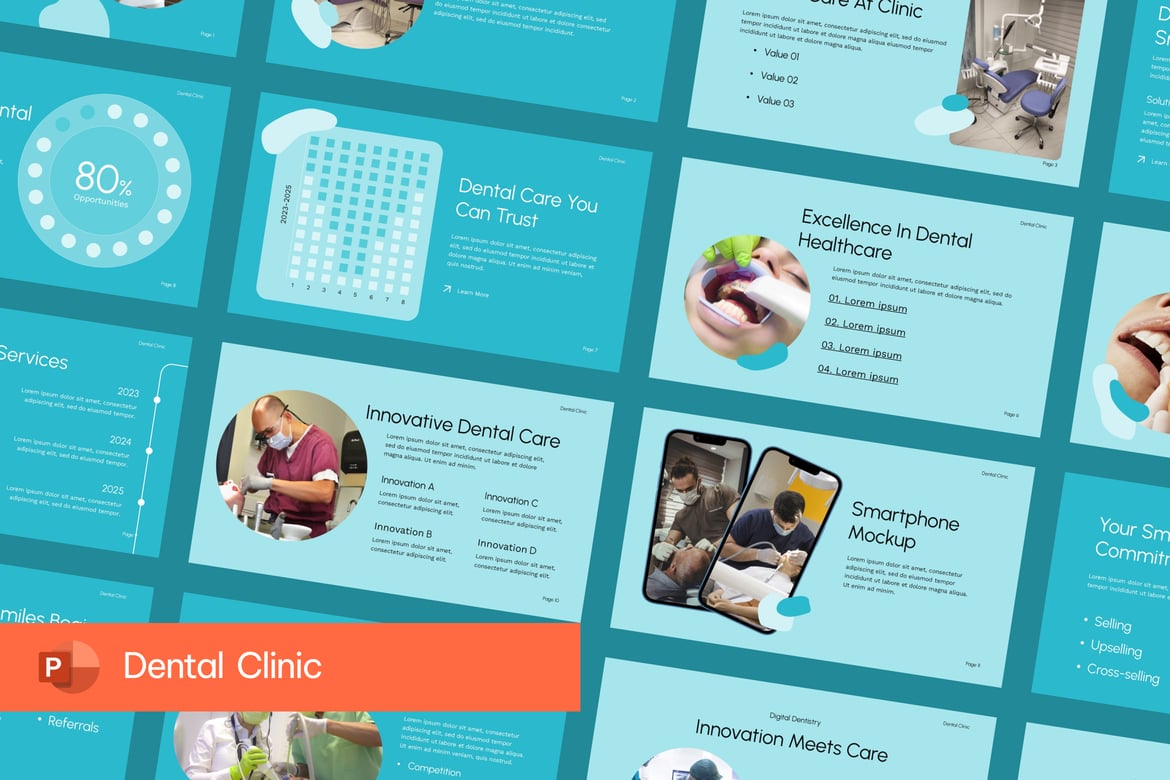 Template Presentasi PowerPoint Klinik Gigi Modern