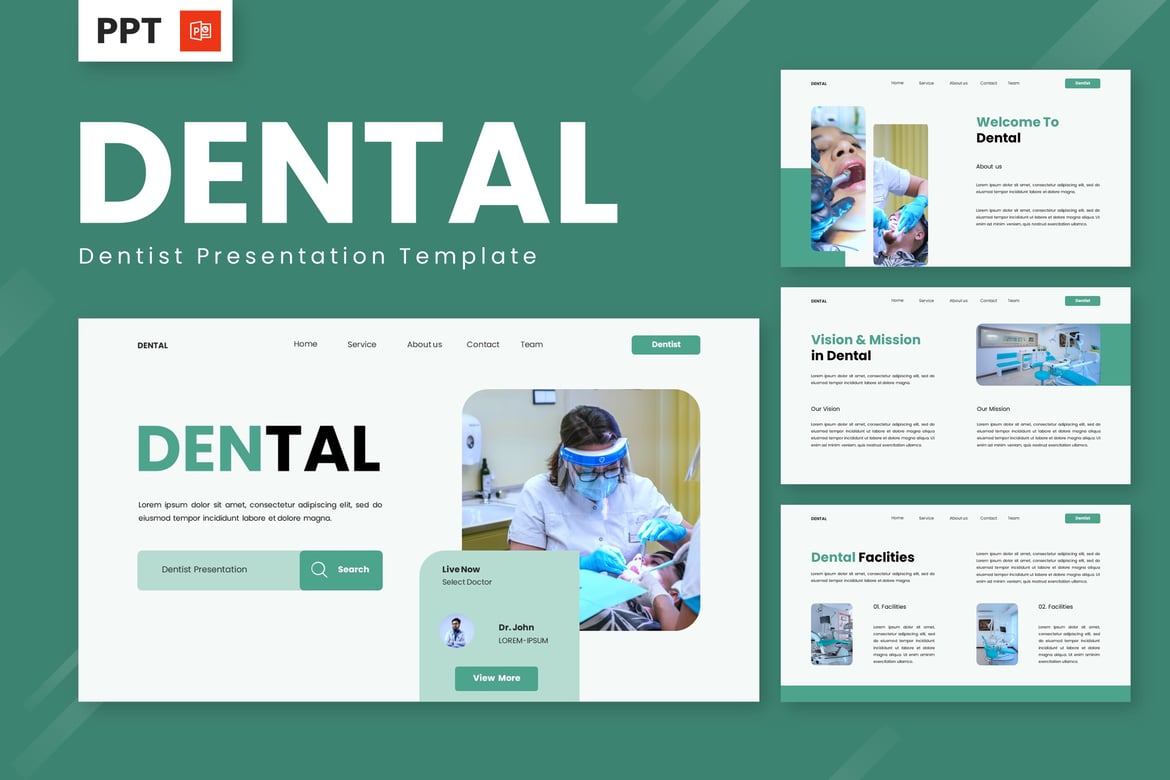Template Powerpoint Dokter Gigi yang Menarik dan Profesional