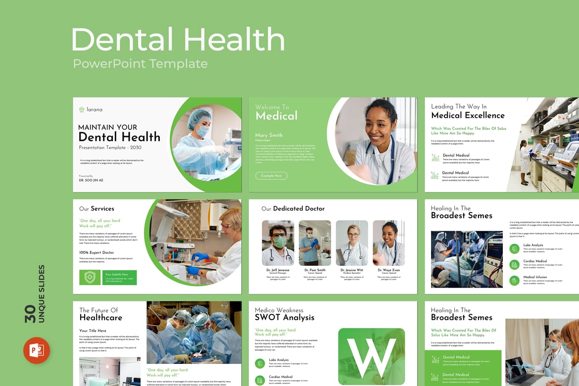 Template PowerPoint Kesehatan Gigi yang Menarik dan Profesional