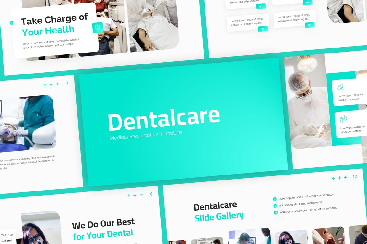Template PowerPoint Medis Gigi yang Modern dan Menarik