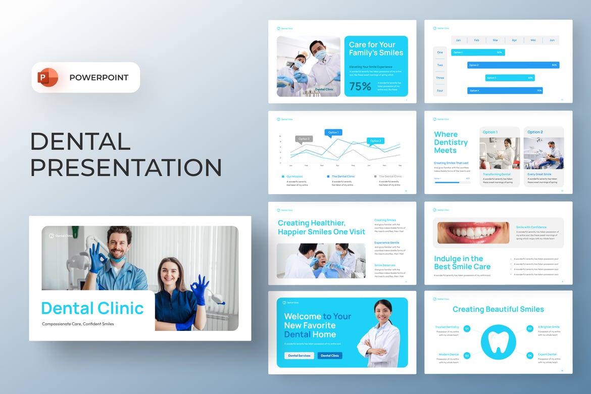 Template Presentasi Dental Profesional dan Modern