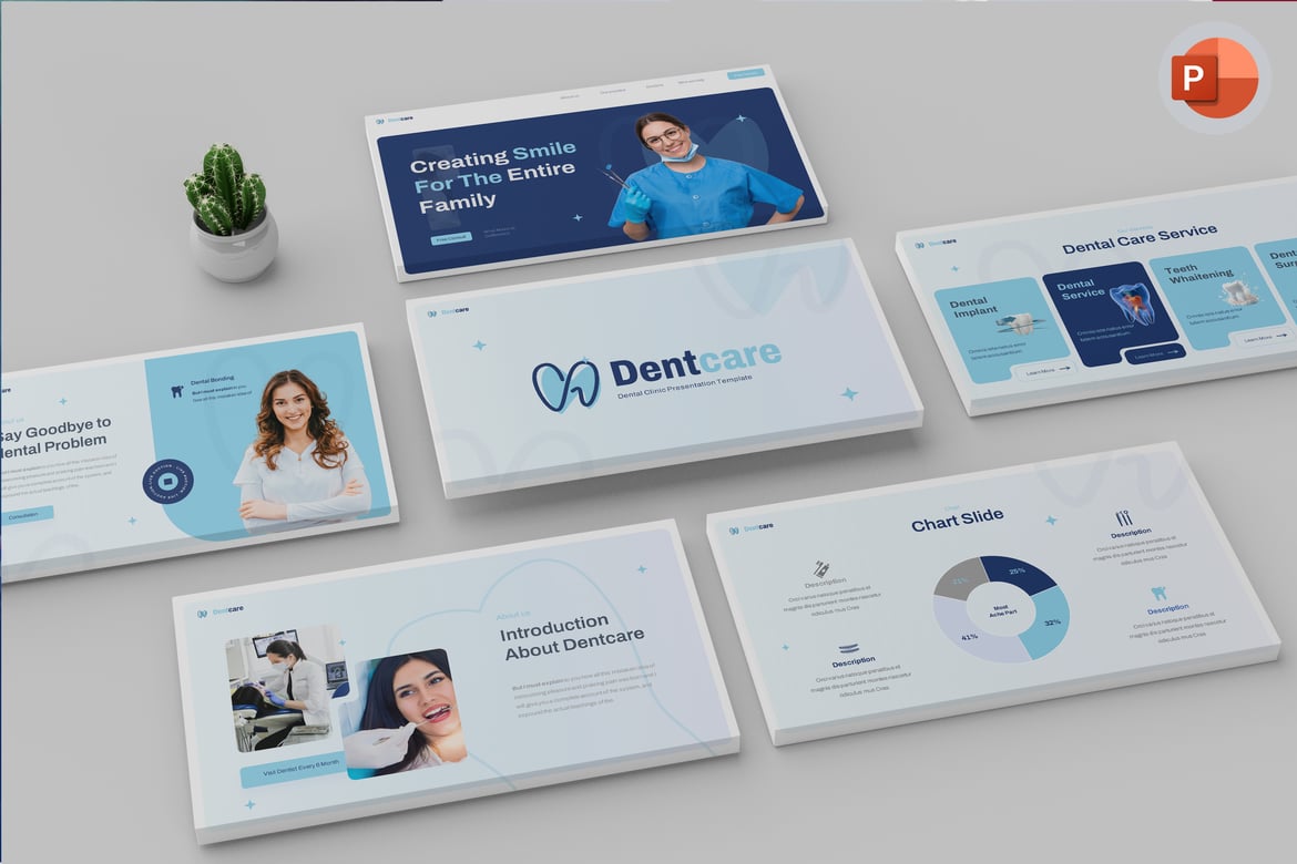 Template Presentasi DentCare - Solusi Profesional untuk Perawatan Gigi dan Klinik