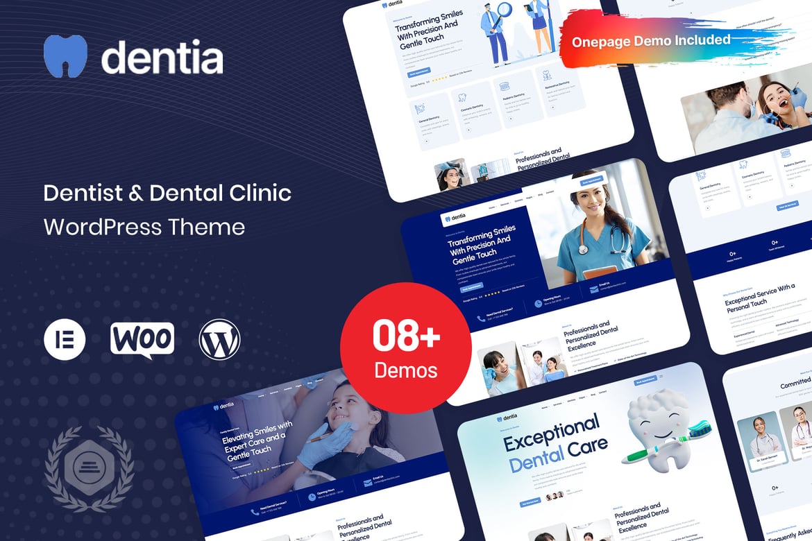 Dentia - Tema WordPress Klinik Gigi yang Modern dan Profesional