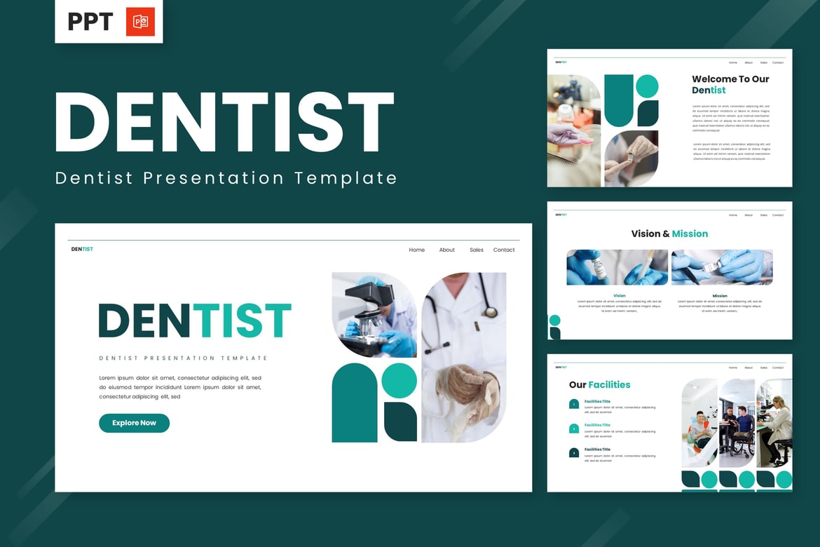 Template Powerpoint Dokter Gigi - Solusi Presentasi Kesehatan Anda