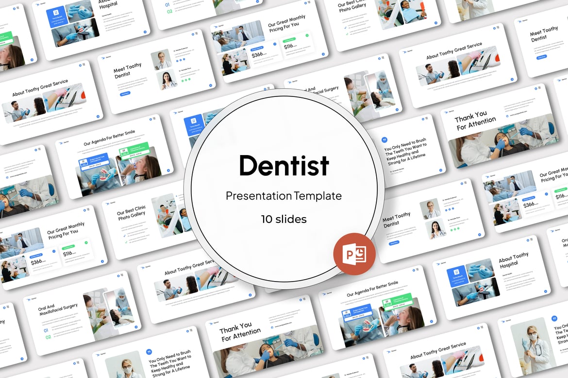 Template Presentasi Powerpoint untuk Dokter Gigi yang Menarik
