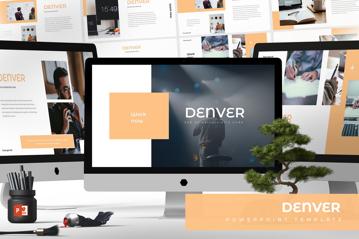 Template PowerPoint Denver - Solusi Presentasi Menarik
