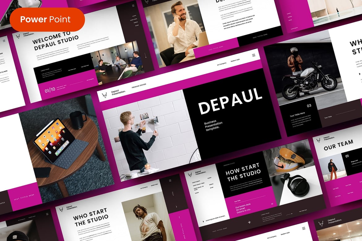 Depaul – Template PowerPoint Bisnis yang Menarik