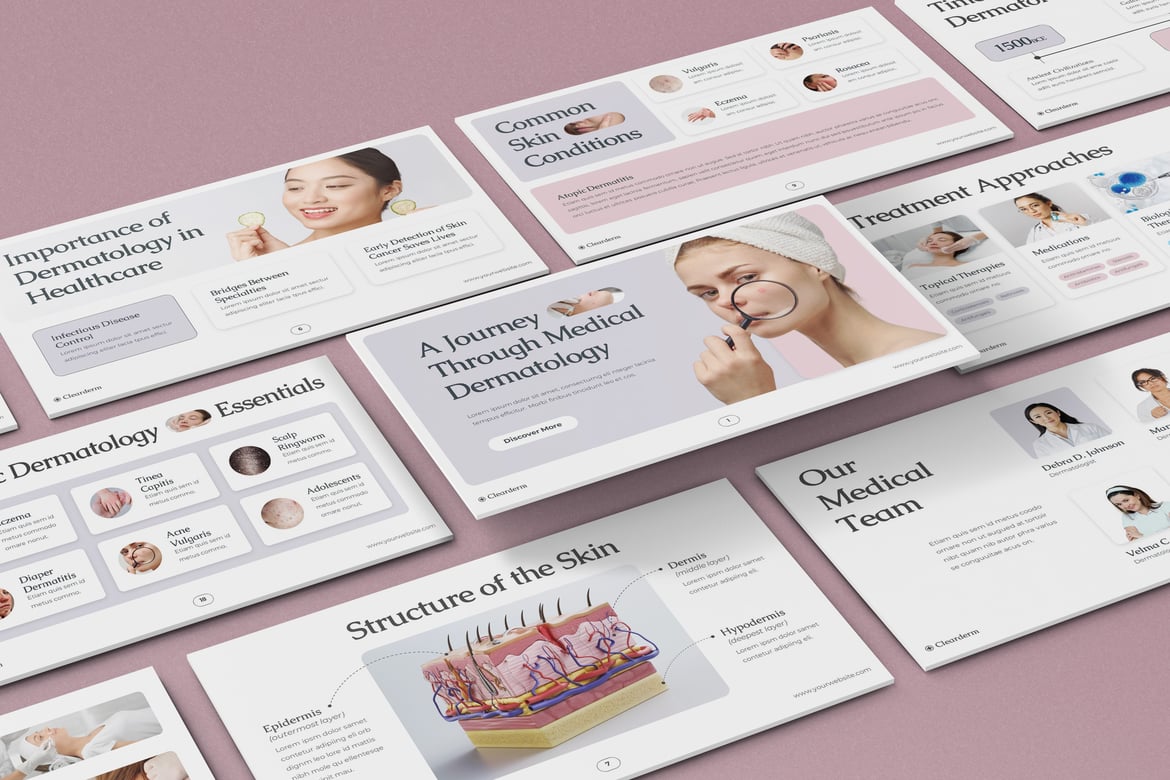 Template PowerPoint Dermatologi untuk Presentasi Profesional