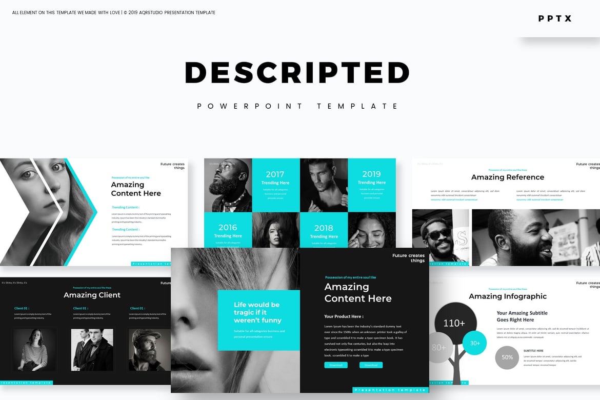 Descripted - Template Powerpoint Serbaguna