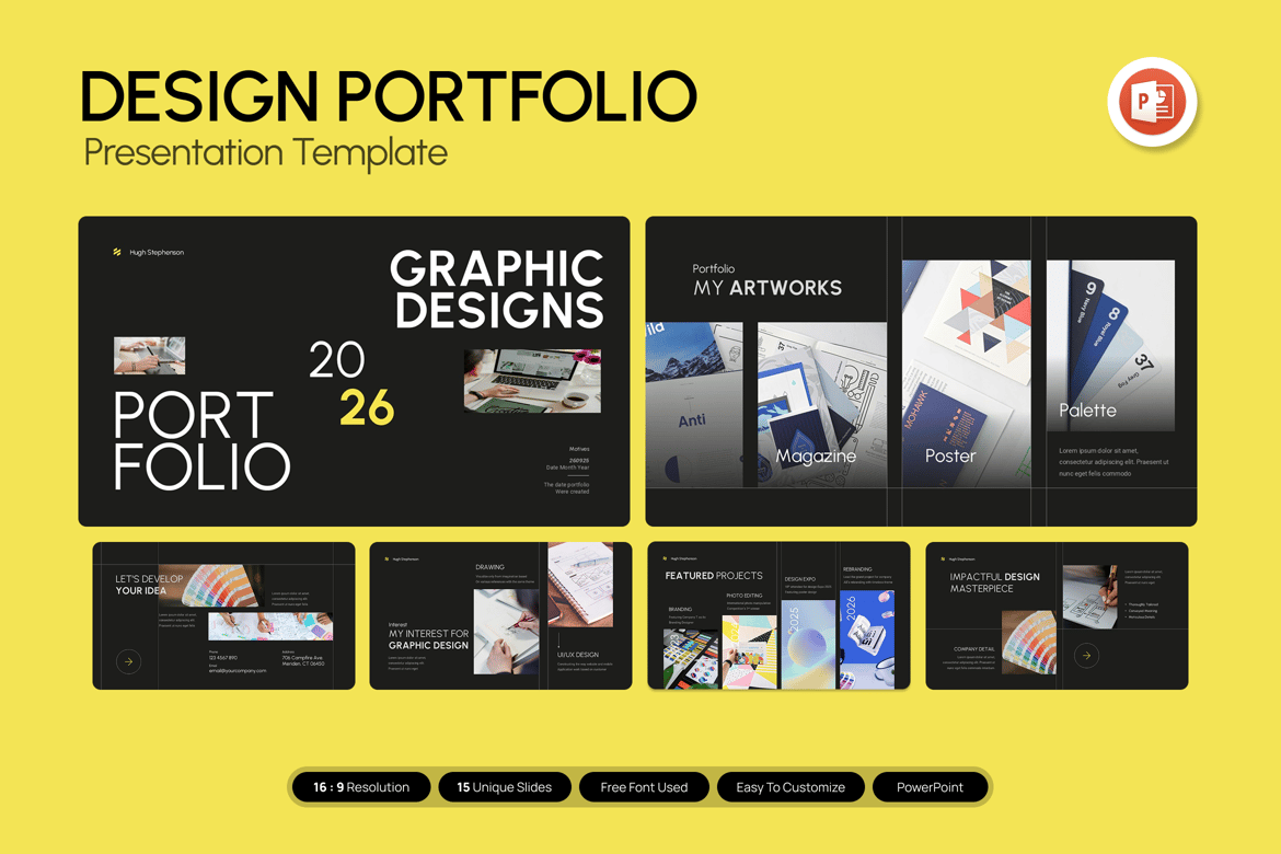 Template Presentasi Portofolio Desain yang Menarik dan Kreatif
