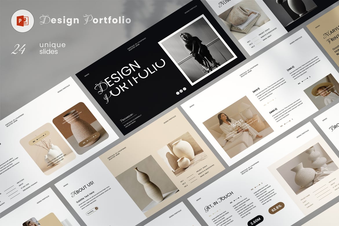 Template Presentasi Portofolio Desain yang Menarik dan Modern