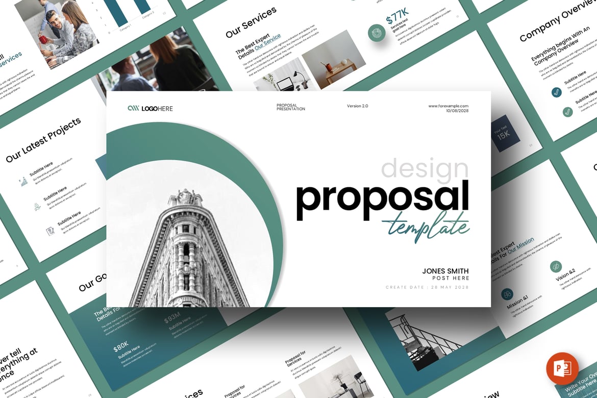 Template PowerPoint Proposal Desain yang Profesional dan Menarik
