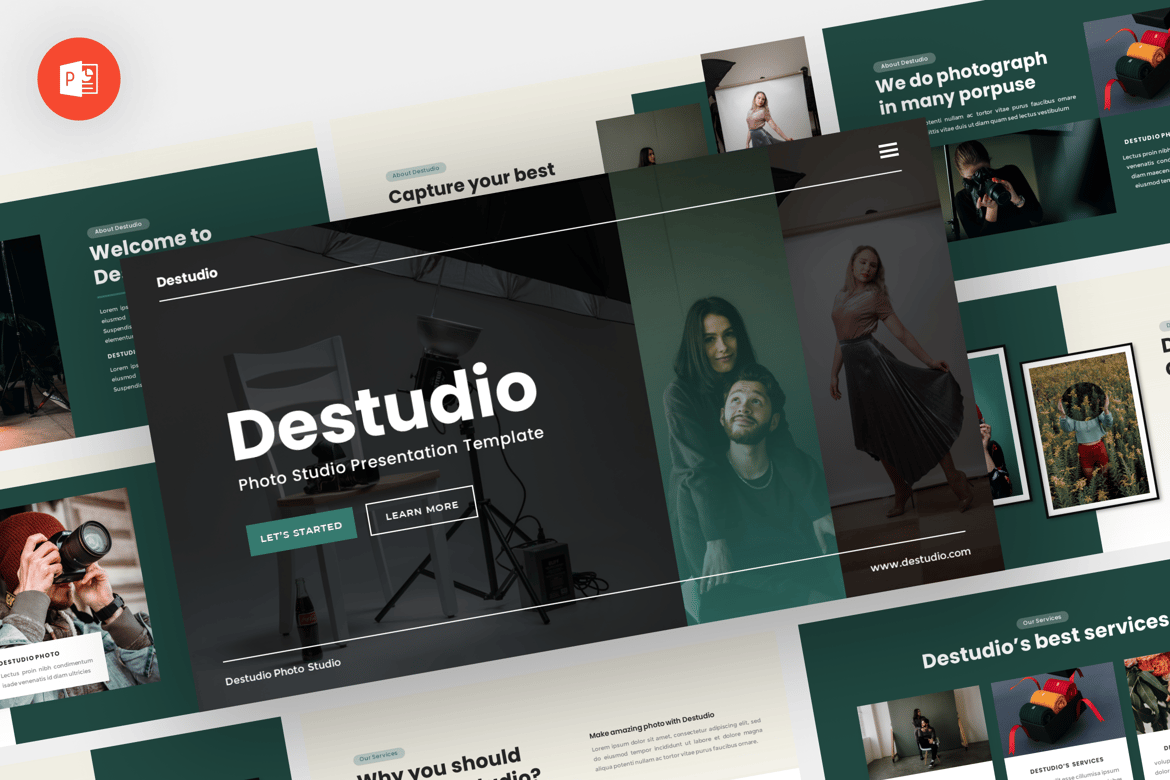 Destudio - Template Presentasi PowerPoint untuk Fotografi yang Profesional