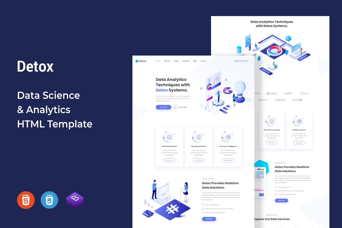 Detox - Template Web Data Science & Analitik yang Modern