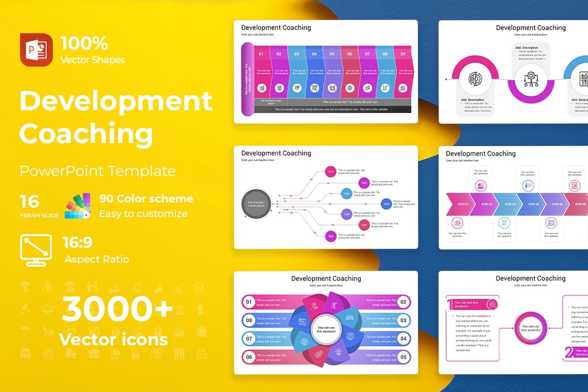 Template PowerPoint Coaching Pengembangan yang Menarik