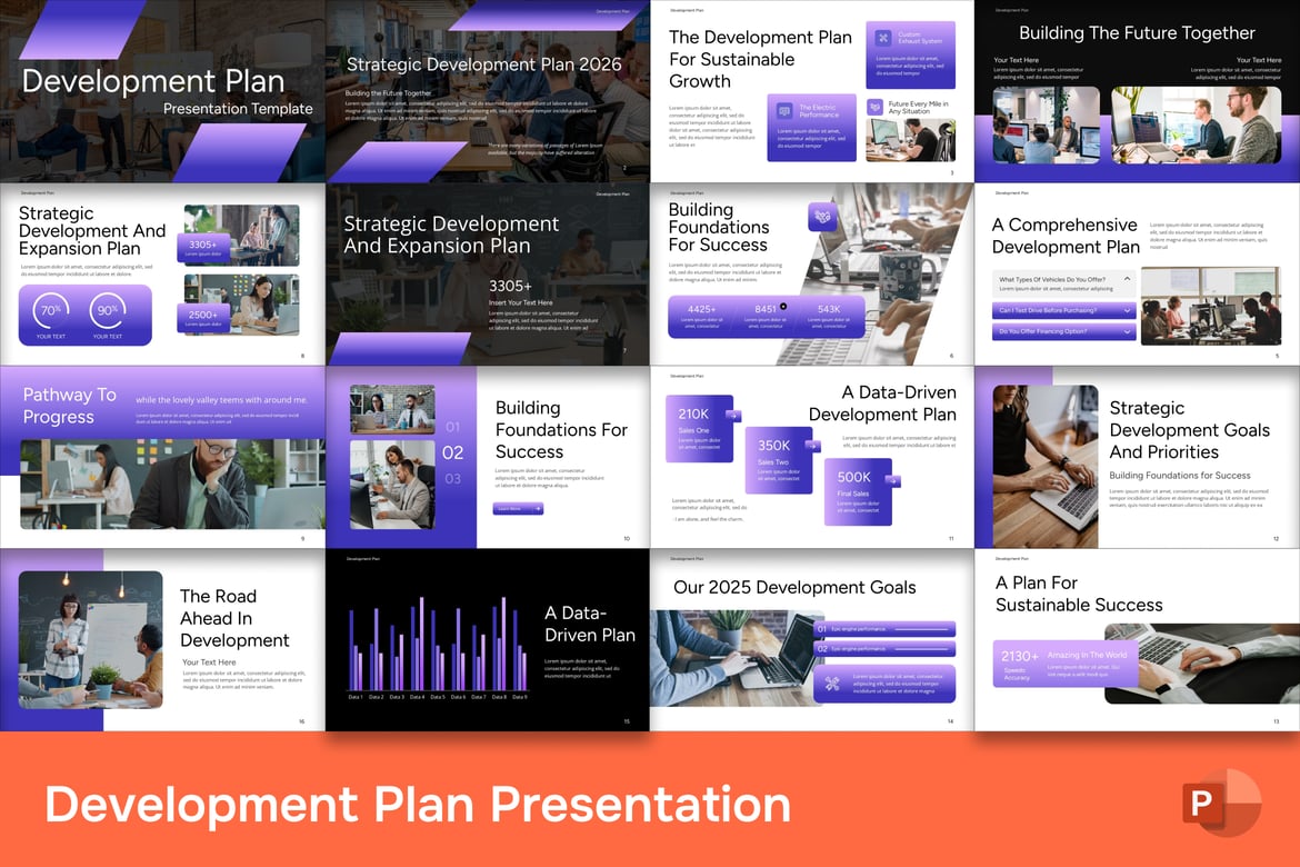 Template PowerPoint Rencana Pengembangan yang Profesional dan Menarik