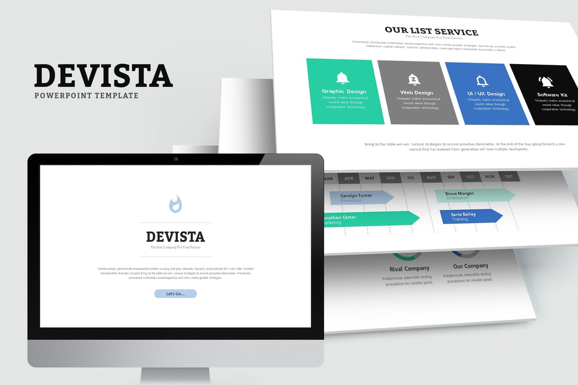 Devista: Template PowerPoint Pitch Deck untuk Startup yang Menarik
