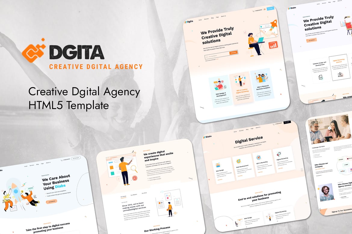 Dgita - Template Website Kreatif untuk Agensi Digital