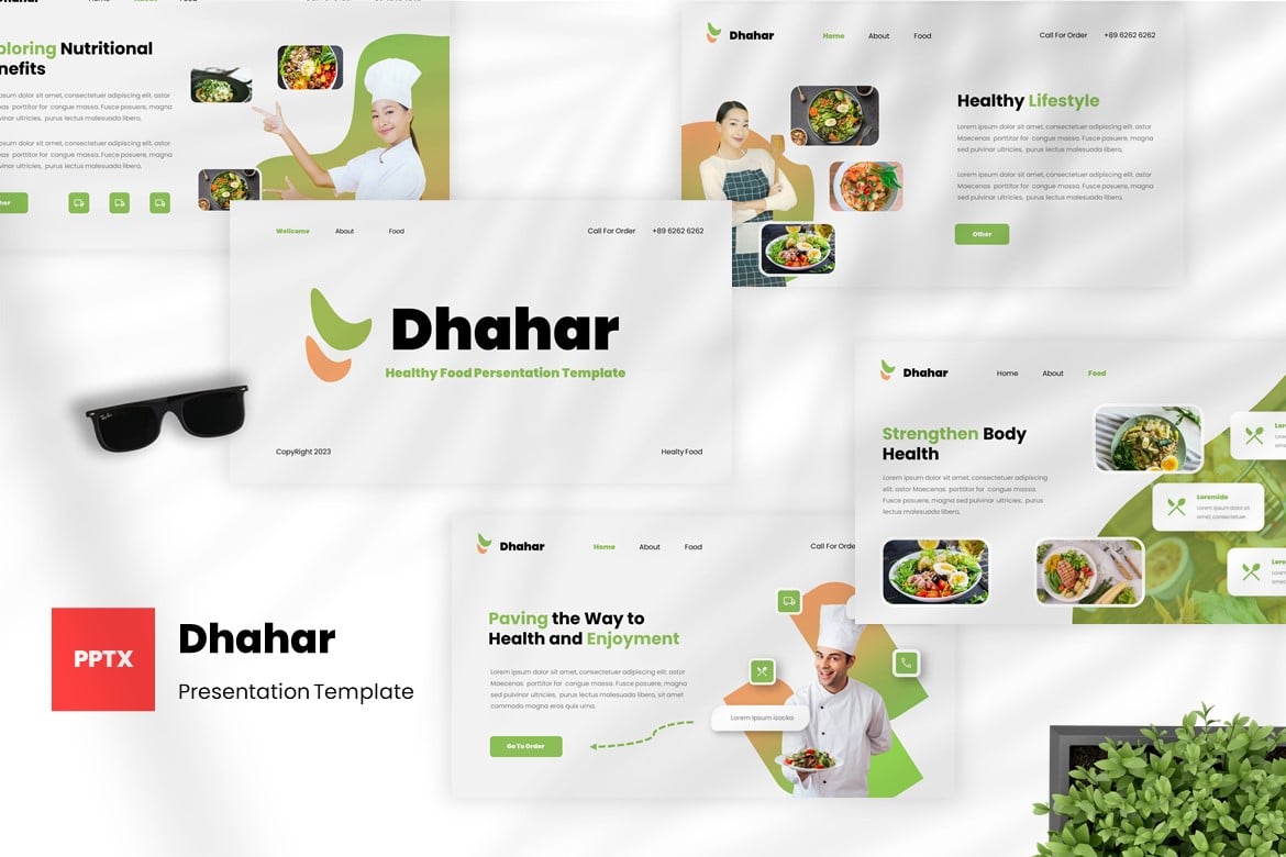Dhahar - Template Presentasi Makanan Sehat yang Menarik