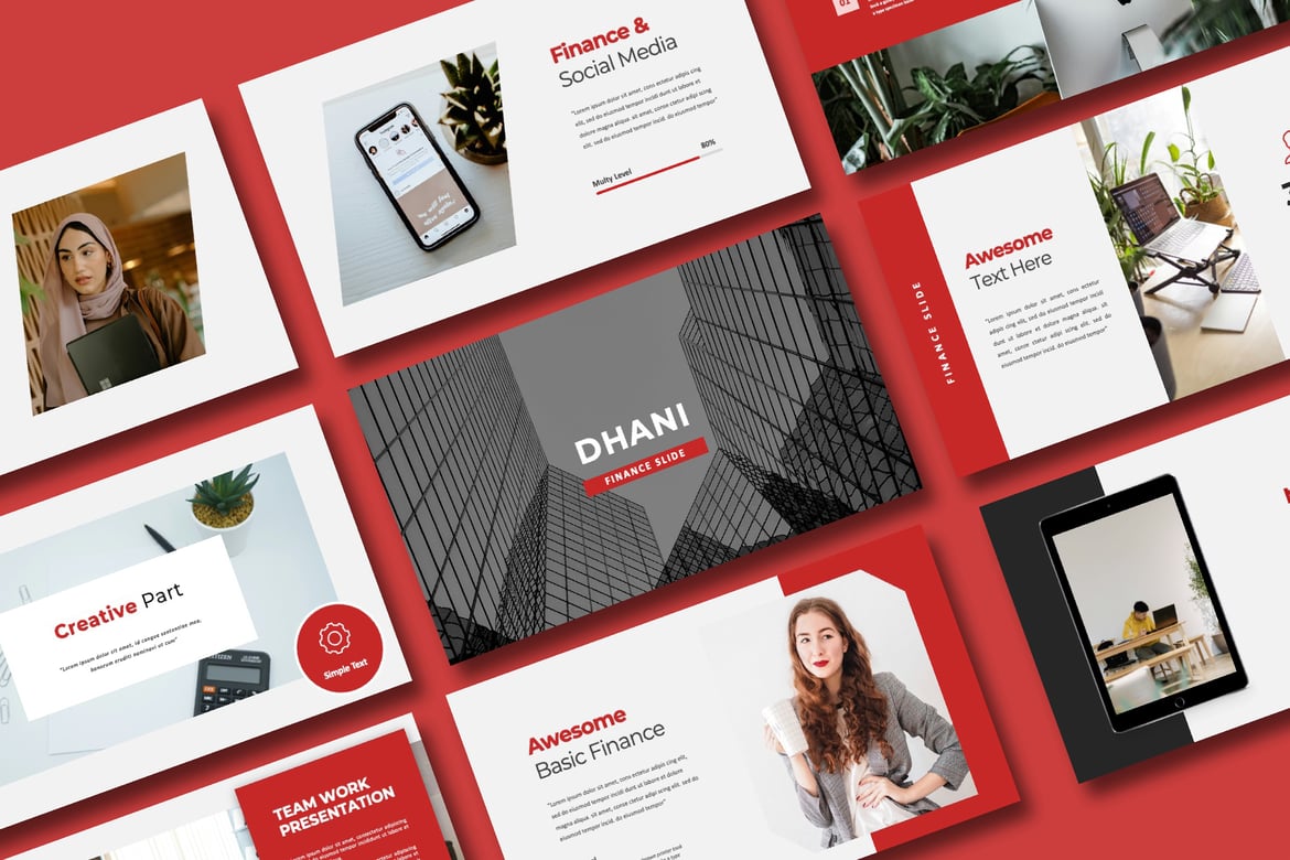 Template Presentasi PowerPoint Dhani yang Minimalis dan Fleksibel