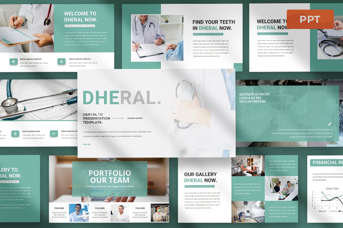 Template Presentasi Medis Dheral - Profesional dan Modern