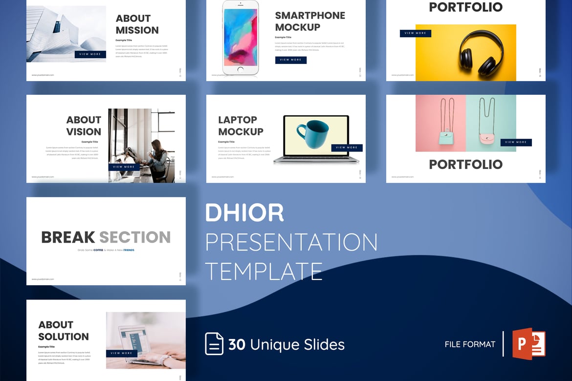 Template Presentasi PowerPoint Dhior yang Modern dan Serbaguna