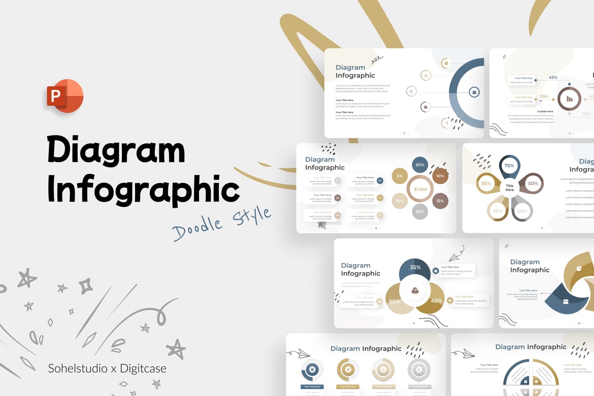 Template Presentasi PowerPoint Diagram Infografis yang Menarik